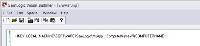 Visual Installer supports also environment variables