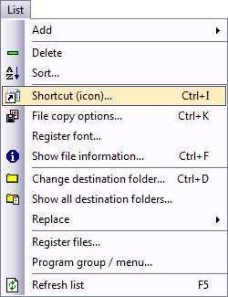 List - Shortcut (icon)