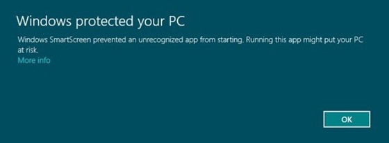 Windows SmartScreen: Windows protected your PC (1)