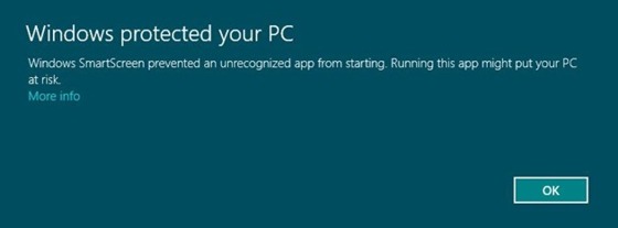 Windows SmartScreen: The 'Windows protected your PC' warning message
