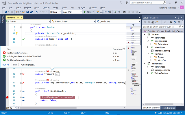 Visual Studio 2017 editor