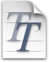 True Type font logo