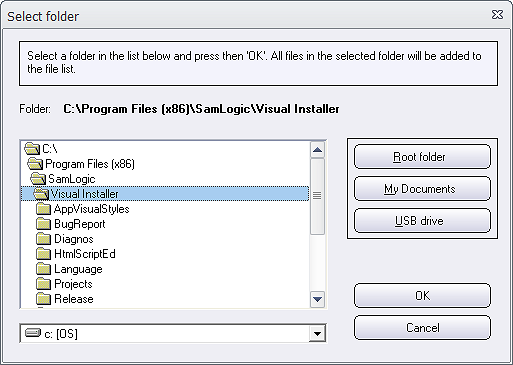 The 'Select folder' dialog box (2)