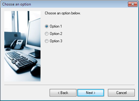 The 'User Options' setup dialog box