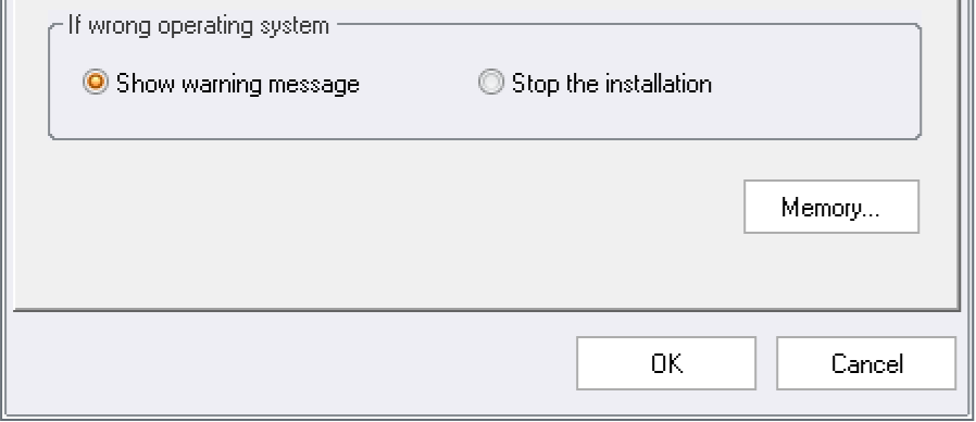 The 'Memory' button