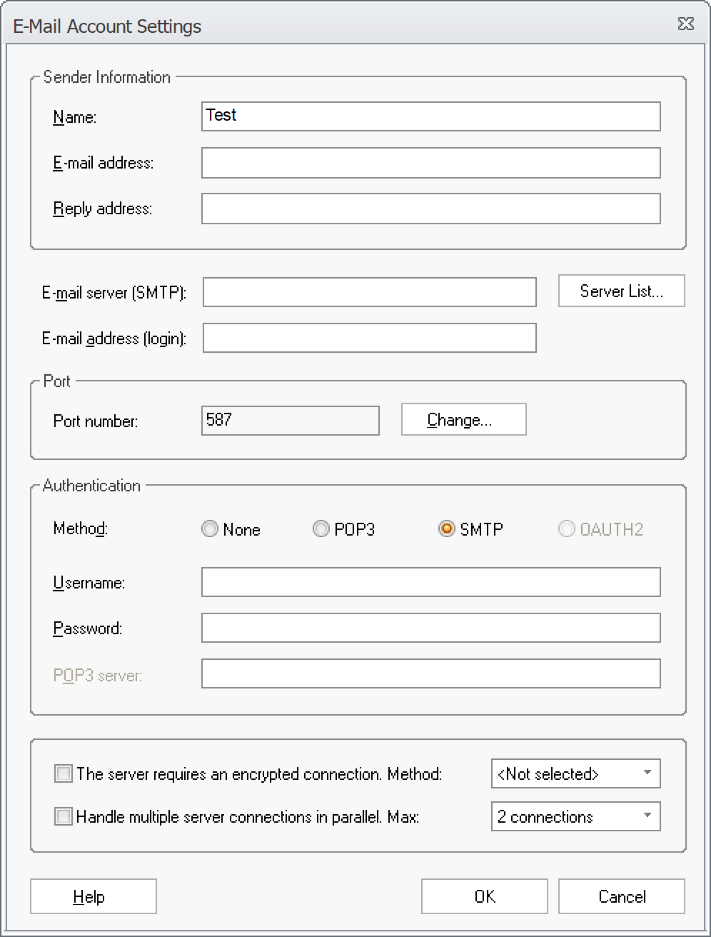 MultiMailer - E-mail Account Settings (1)