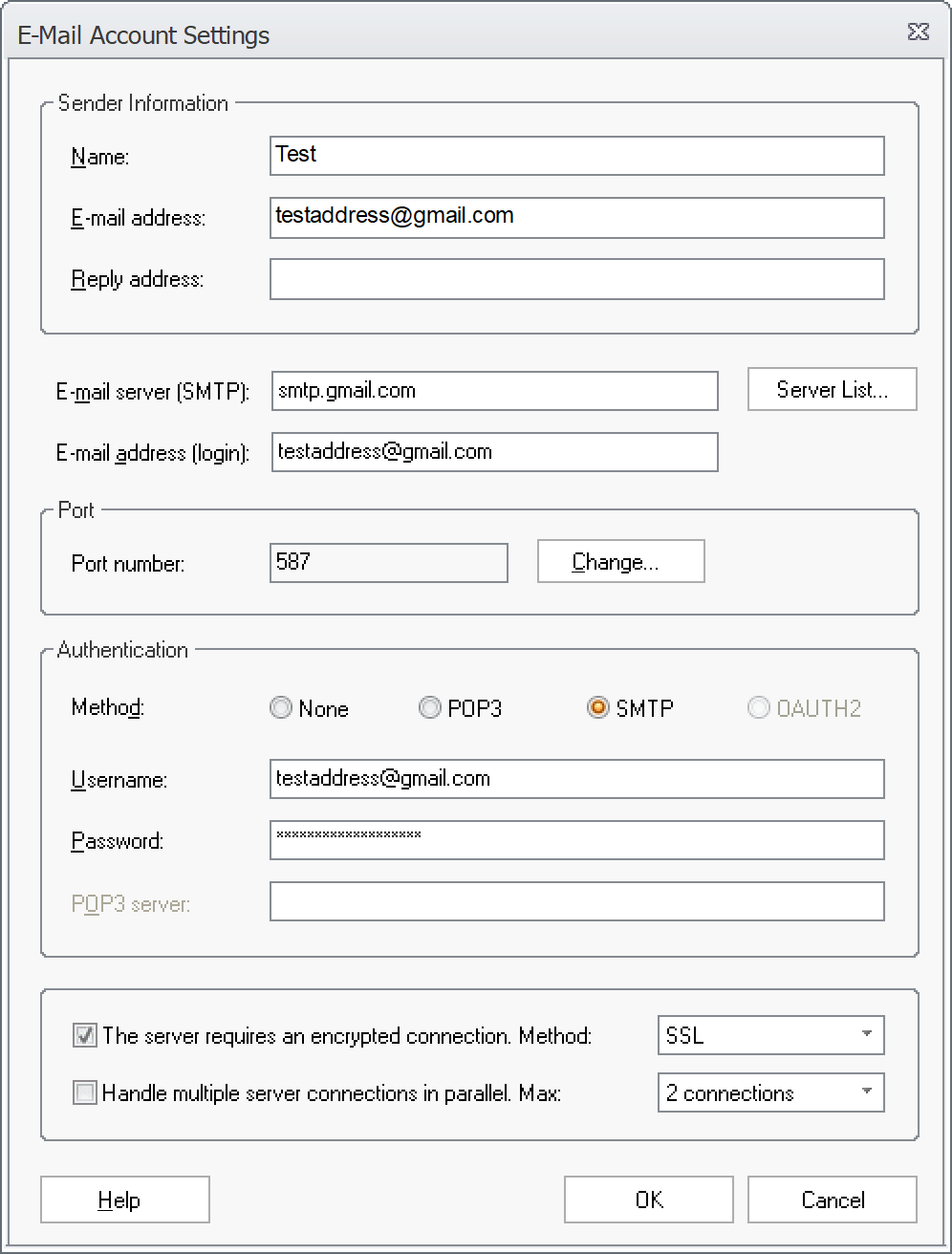 MultiMailer - E-mail Account Settings (2)