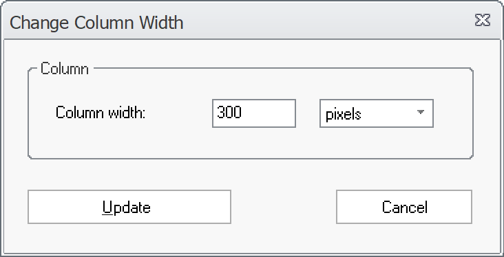 Change Column Width dialogbox (2)