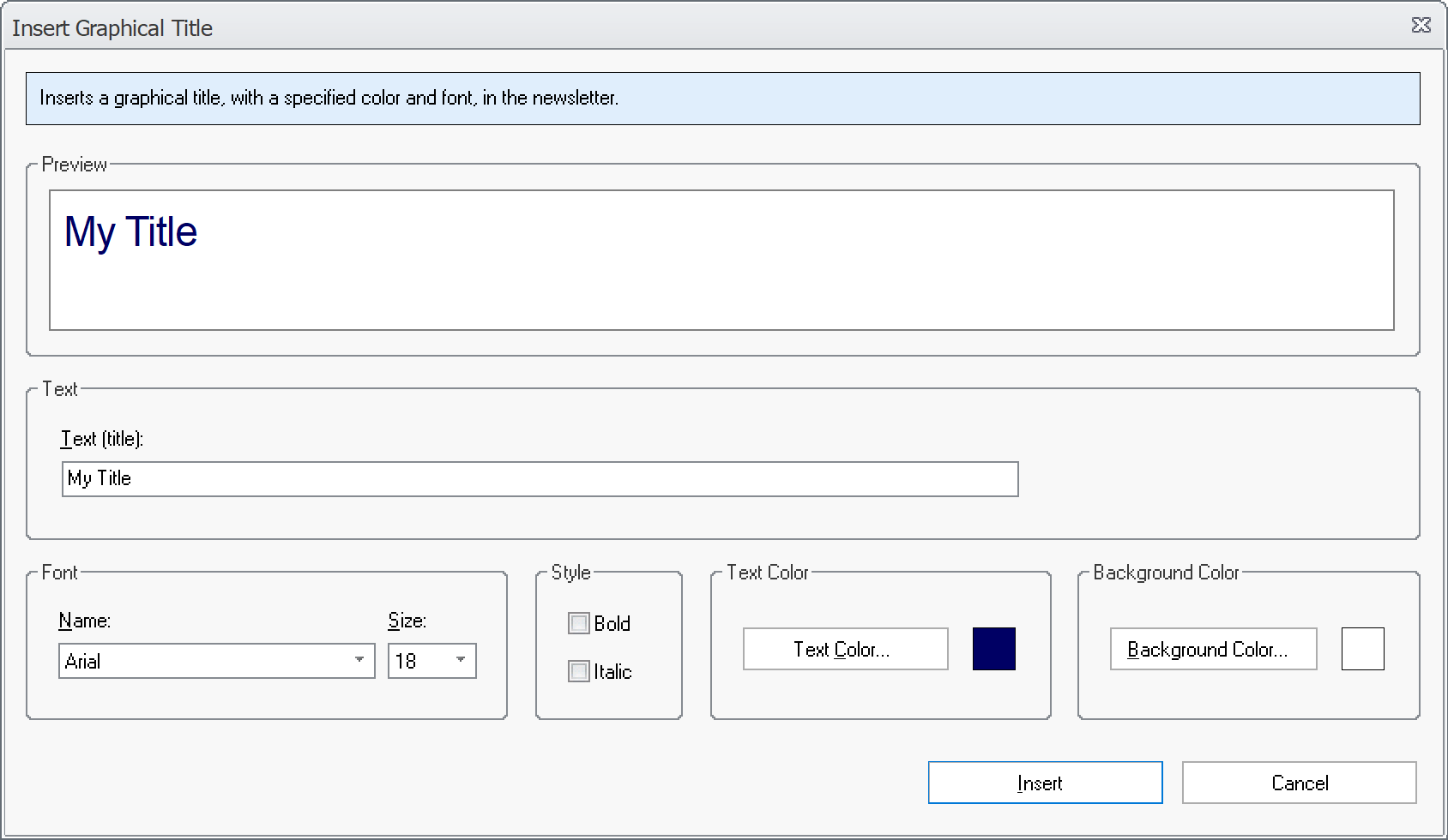 Insert Graphical Title dialogbox (1)