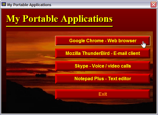 SamLogic USB AutoRun Creator - Menu Interface Example for Portable