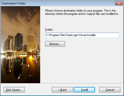 Setup dialog box picture 4 - City