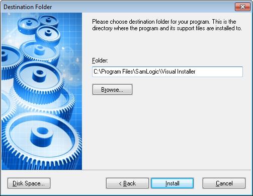 Setup dialog box picture 3 - Cogwheels