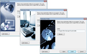 Ready-to-use setup dialog boxes are included in the installation software / setup tool