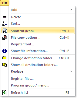 List - Shortcut (icon)