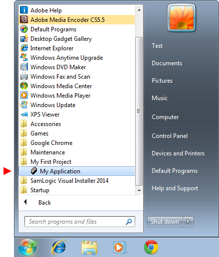 Windows Program menu
