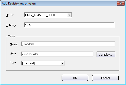 The 'Add Registry key or value' dialog box