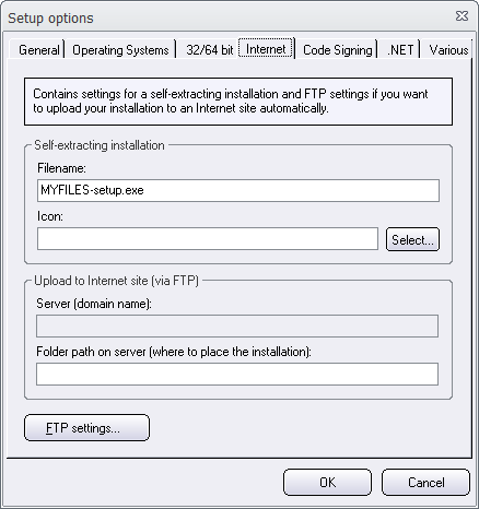 Setup options