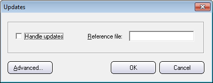 The 'Updates' dialog box