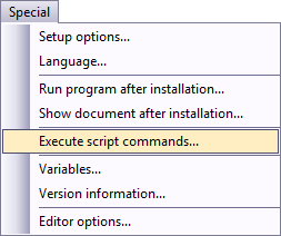 Special - Execute script commands